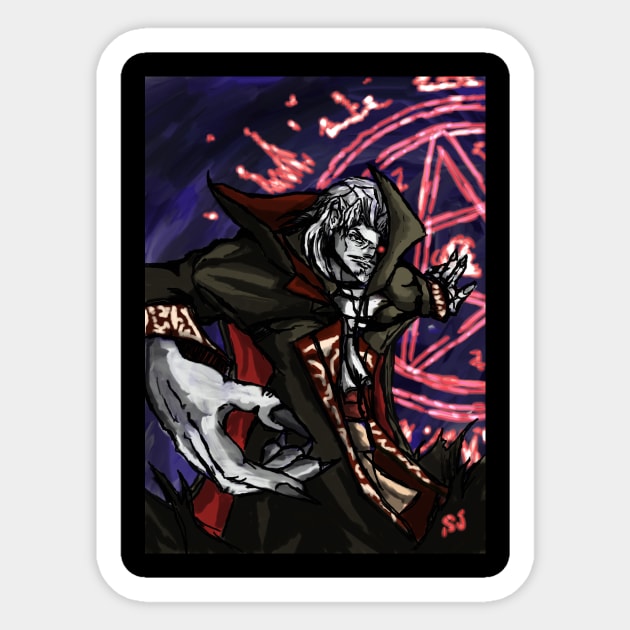 Castlevania Dracula - Have at you! Sticker by TeShura